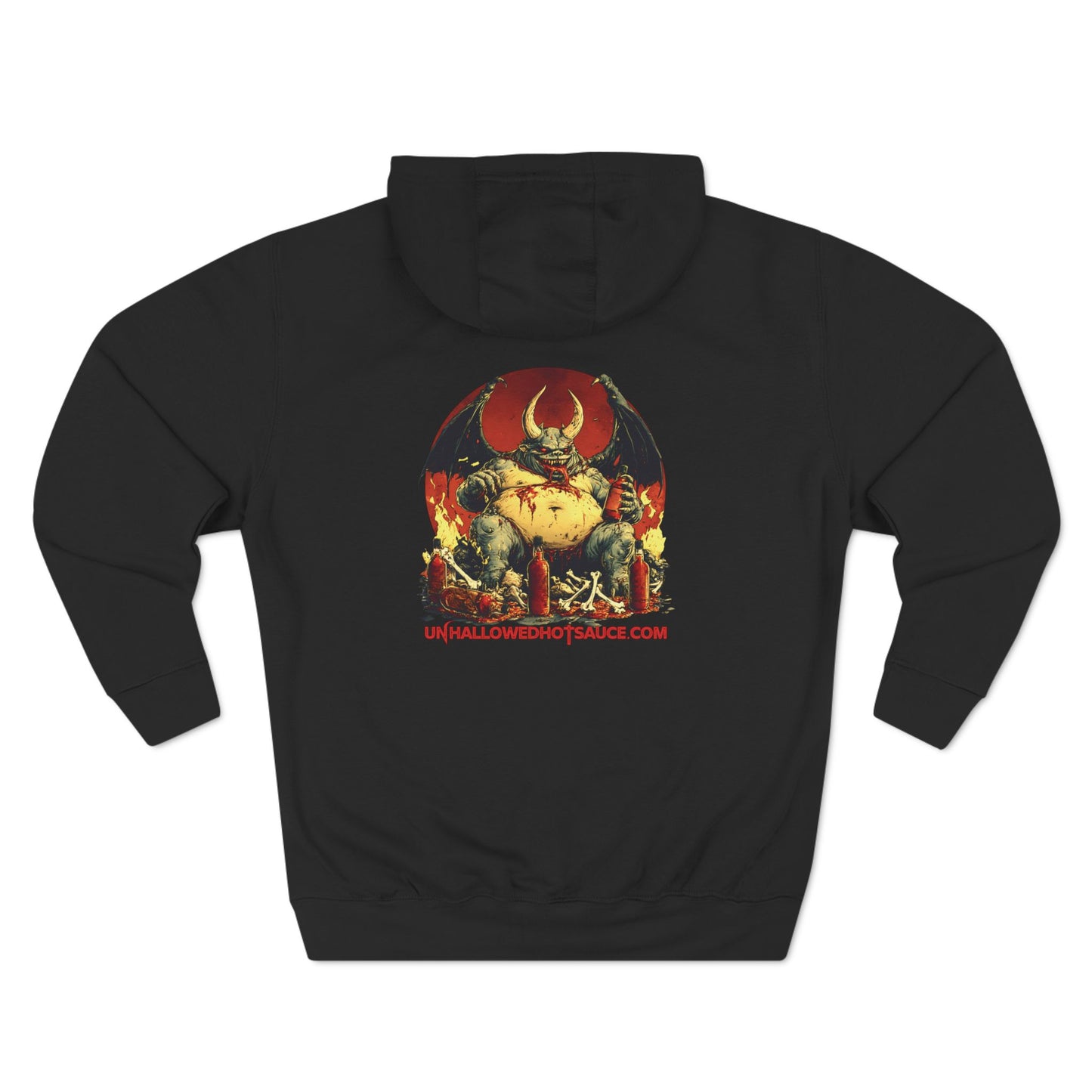 Unhallowed Hot Sauce Glutton Three-Panel Fleece Hoodie